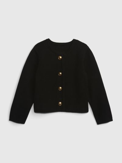 Μαύρο Νηπιακή Button Ζακέτα-785864000