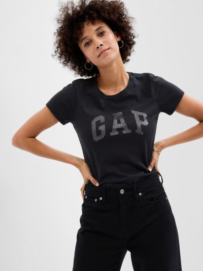 Μαύρη Gap Logo Μπλούζα-744825003