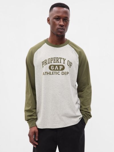Πράσινη Gap Athletic Logo Raglan Μπλούζα-765764000