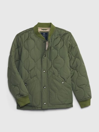 Πράσινο Παιδικό Quilted Bomber Πανωφόρι-729942000