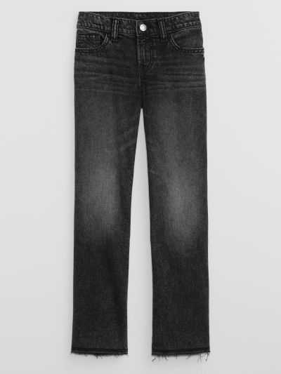 Μαύρο Παιδικό Mid Rise Straight Jean Παντελόνι με Washwell-776311000