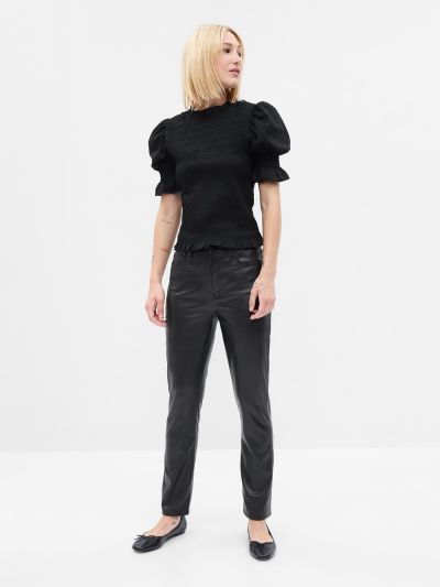 Smocked Puff Sleeve Top-742665002