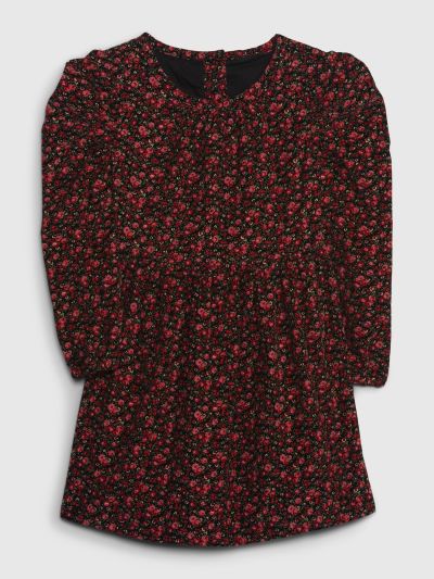 Νηπιάκο Puff Sleeve Corduroy Φόρεμα με Washwell-780128001