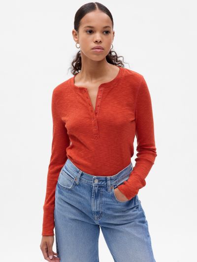 Essential Rib Henley Μπλούζα-753637003