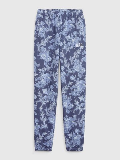Μπλε Gap × LoveShackFancy Παιδικό Floral Logo Jogger Παντελόνι Φόρμα-799820000