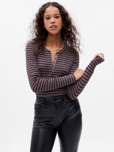 Essential Rib Henley Μπλούζα-753637010