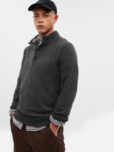 Γκρι Mockneck Πουλόβερ-724376001