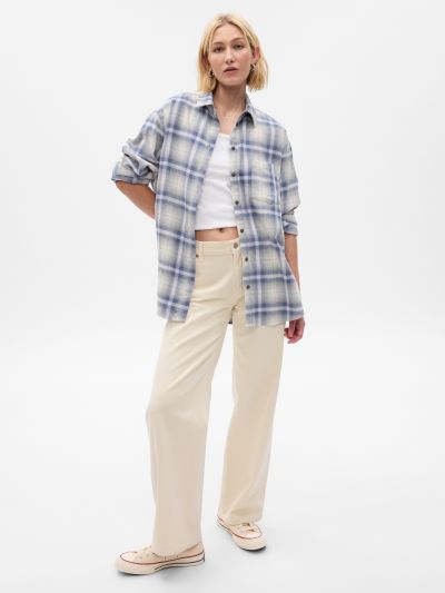 Flannel Big Shirt-742507003