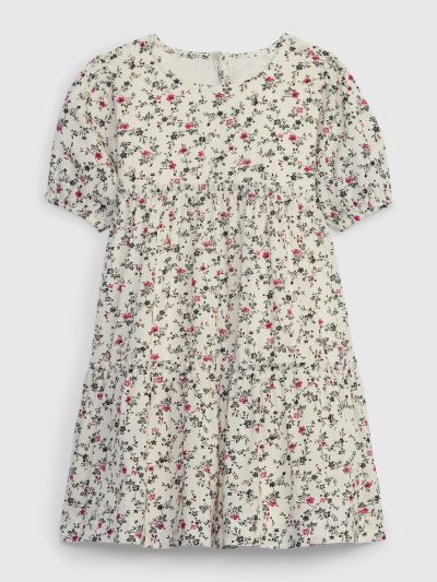 Νηπιακό Puff Sleeve Tiered Φόρεμα-740200001