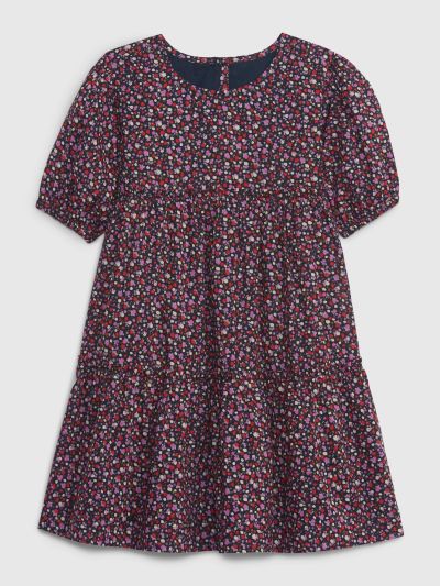 Νηπιακό Puff Sleeve Tiered Φόρεμα-740200000