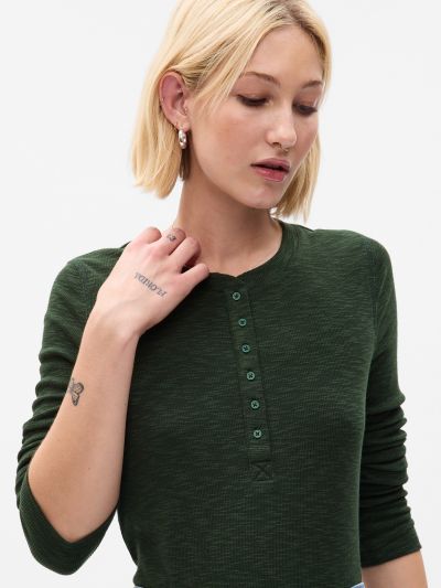 Essential Rib Henley Μπλούζα-753637002