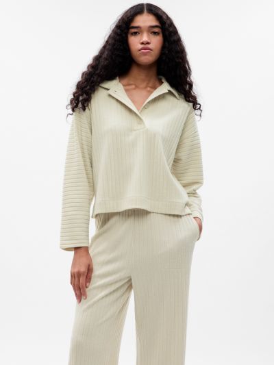 Cozy Rib Henley PJ T-Shirt-767420002