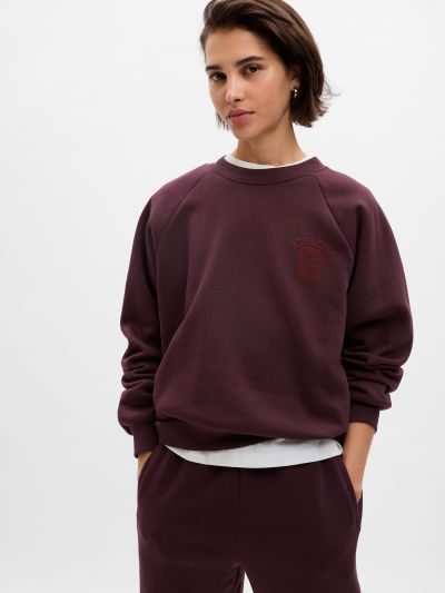 Μωβ Vintage Soft Raglan Φούτερ-765585007