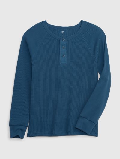 Παιδική Waffle Henley Μπλούζα-816755004