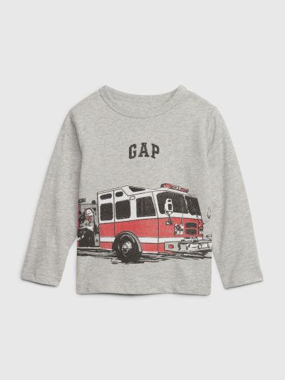 Γκρι babyGap 100% Οργανικό Βαμβάκι Mix and Match Graphic Μπλούζα-809651001