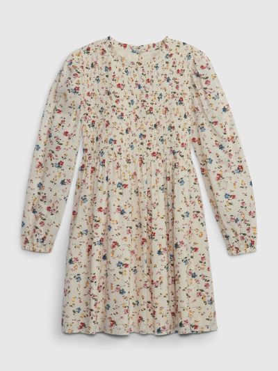 Multi Παιδικό Metallic Shine Smocked Floral Φόρεμα-786795000
