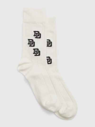 Άσπρο DAP × GAP Logo Crew Κάλτσες-859203000