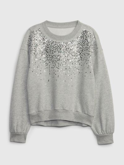 Γκρι Παιδικό Sequin Φούτερ-819036000