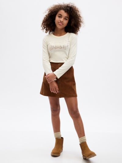 Kids 100% Organic Cotton Rhinestone Logo T-Shirt-825169000