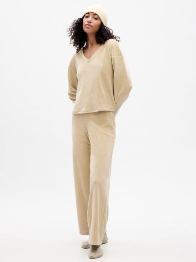 Relaxed Ribbed Velour PJ Pants-830501000