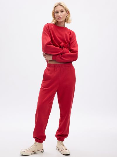 Κόκκινο High Rise Boyfriend Jogger Παντελόνι-765568012