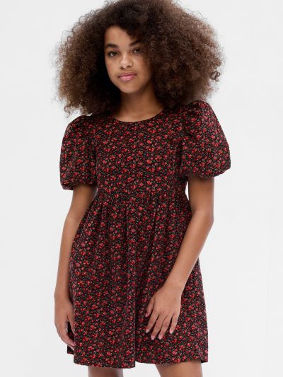 Multi Παιδικό Puff Sleeve Κοτλέ Φόρεμα-786776000