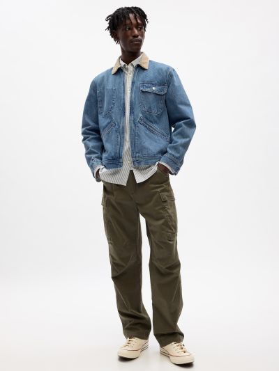 Μπλε Gap Re-Issue × Sean Wotherspoon Denim Chore Πανωφόρι με Washwell-837646000