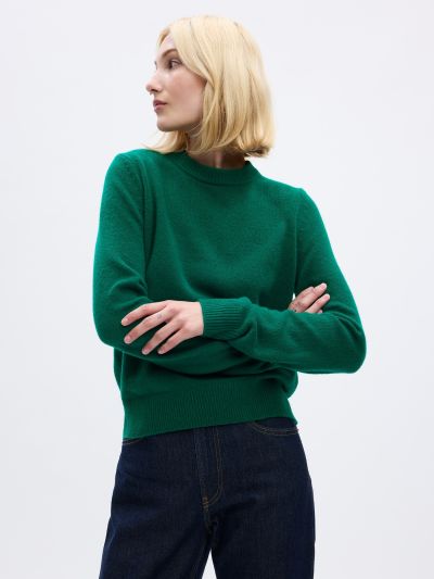 Πράσινο CashSoft Crewneck Πουλόβερ-815136007