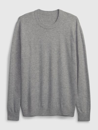 Γκρι Cashsoft Crewneck Πουλόβερ-787034003