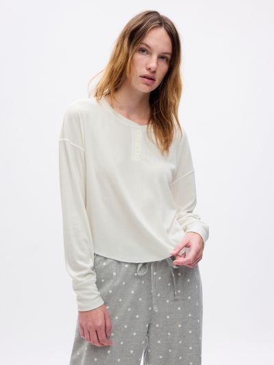 Rib Henley T-Shirt-817153003