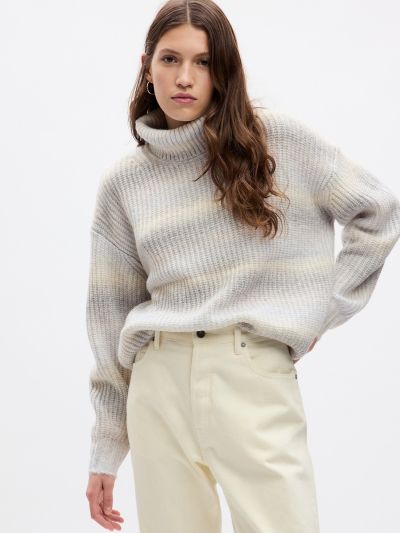 Γκρι Shaker-Stitch Ζιβάγκο Πουλόβερ-824458001