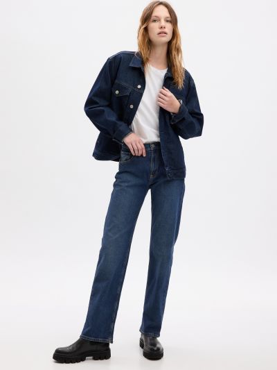 Μπλε Mid Rise Cotton '90s Loose Jean Παντελόνι-852782000