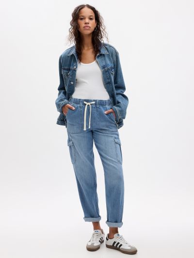 Μπλε Easy Denim Cargo Jogger Παντελόνι-857272000