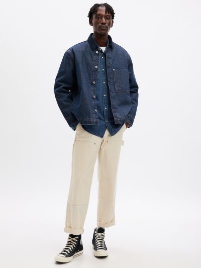 Μπλε Επενδυμένο Denim Chore Πανωφόρι με Washwell-827777000