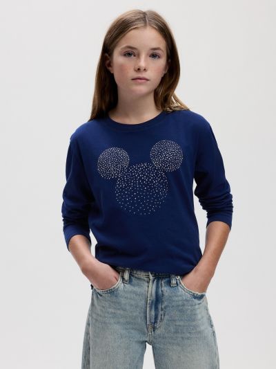 Μπλε GapKids | Disney Οργανικό Βαμβάκι Graphic Μπλούζα-825197001