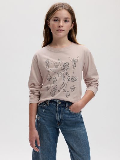 Ροζ GapKids | Disney Οργανικό Βαμβάκι Graphic Μπλούζα-825197000