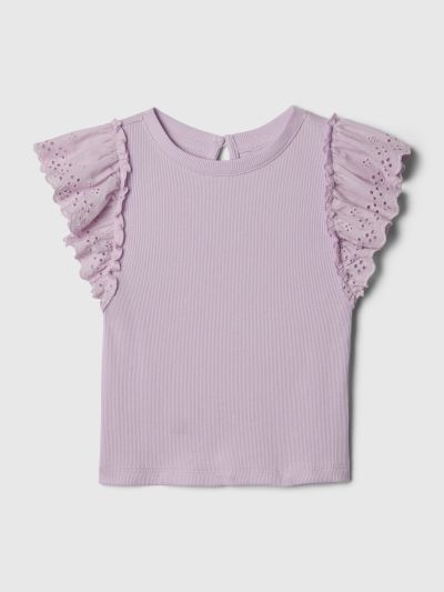 Μωβ babyGap Eyelet Rib Μπλούζα-887033003