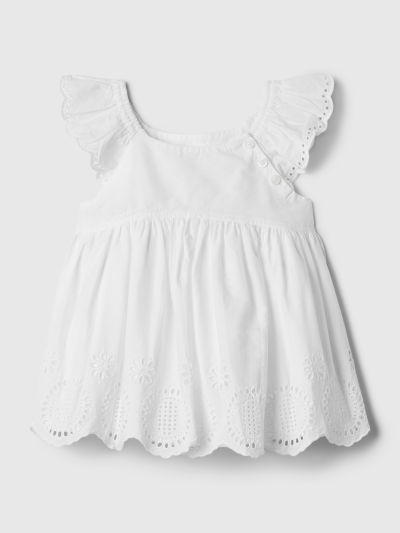 Άσπρο babyGap Eyelet Τοπ-880551000