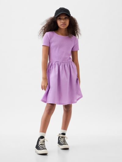 Μωβ Παιδικό Skater Φόρεμα-881436000