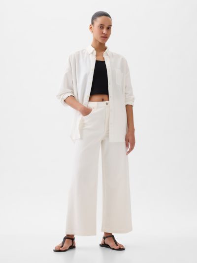 High Stride Wide-Leg Ankle Jeans-853453000