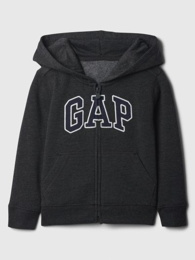 Γκρι babyGap Gap Logo Ζακέτα Φούτερ με Κουκούλα-619017005