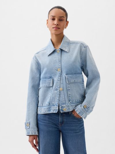 Μπλε Denim Utility Πουκάμισο-Πανωφόρι-871355000