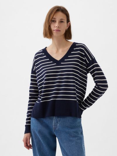 24/7 Split-Hem Linen-Blend Sweater-854769004
