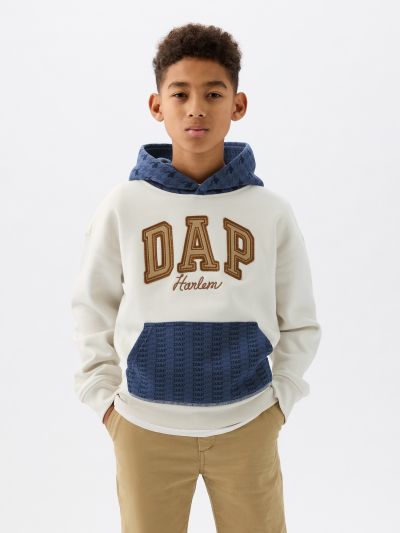 Καφέ DAP × GAP Kids Colorblock Logo Φούτερ-890857000