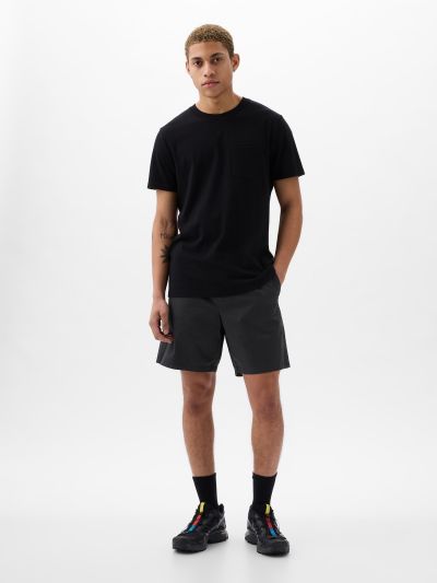 Μάυρο 7ίντσες Easy Σορτς με E-Waist-880828003