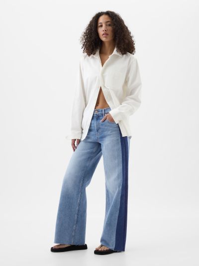 Μπλε HR. Wide Leg Παντελόνι-862816000