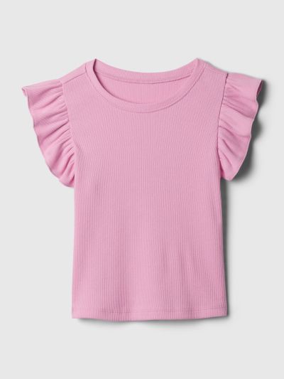 Ροζ babyGap Mix & Match Ruffle Μπλούζα-887071000