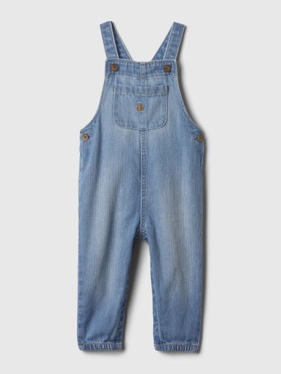 Baby Organic Cotton Denim Overalls-868986000