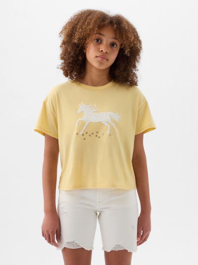 Kids Flippy-Sequin Graphic T-Shirt-882916001