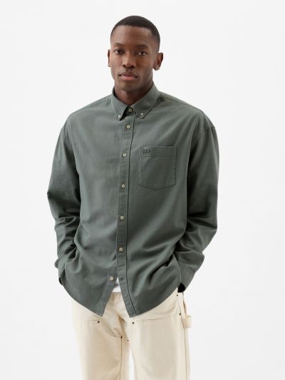 Πράσινο Oxford Πουκάμισο σε Standard Fit-887258003